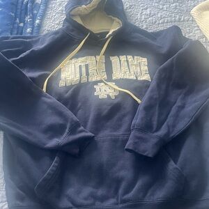 Colosseum Notre Dame Navy and Cream Hoodie